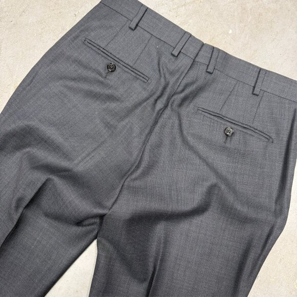 Spier & Mackay Dress Pants Grey Wool Trousers Birdseye 32x26 - Picture 8 of 9